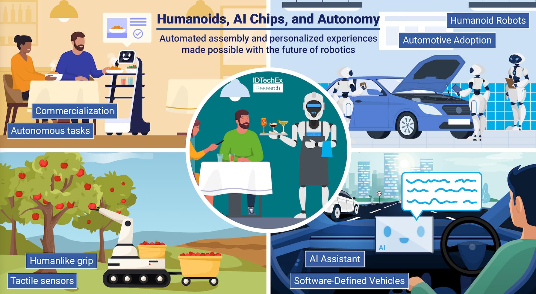 IDTechEx. Humanoidy, układy AI i autonomia. Źródło: IDTechEx.