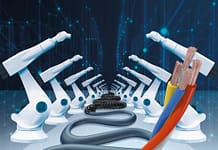 Przewód Ethernet 3D firmy igus umożliwia szybką komunikację z robotem Przewód Ethernet 3D