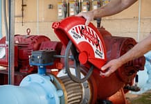 Bezpieczne blokady do zaworów zasuwowych o dużych średnicach zawór zasuwowy